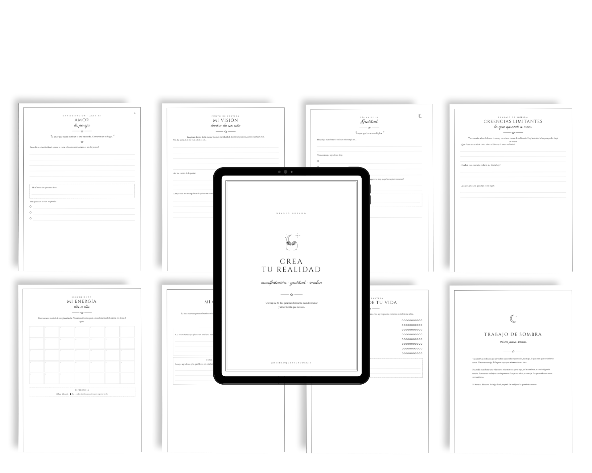 Mockup del diario Crea tu Realidad
